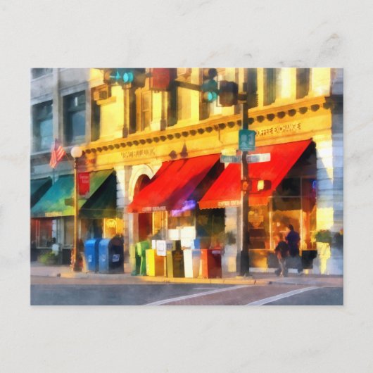 Corner oder Center und Merchant Rutland VT Postkarte (Vorderseite)