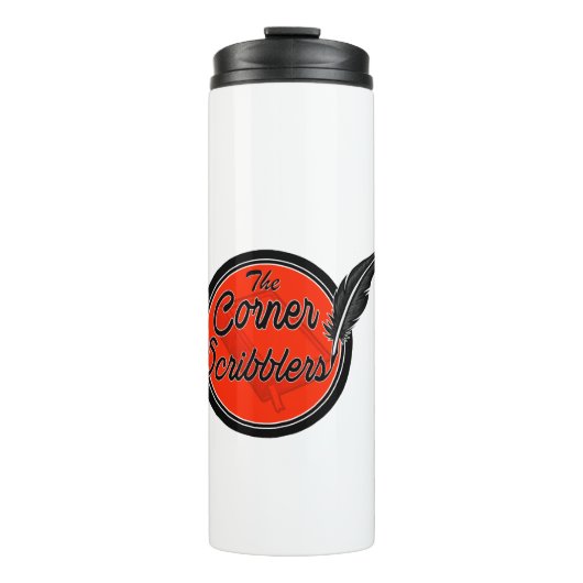 Corner Scribblers Logo Thermosbecher (Vorderseite)