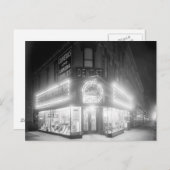 Corner Store bei Nacht, 1920 Postkarte (Vorne/Hinten)