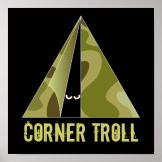 Corner Troll Camper Print Poster