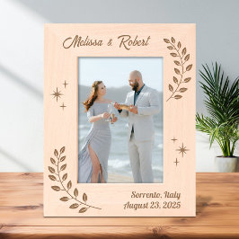 Corner Wreath Branch Couple Wedding 12x18 Geätzte Rahmen