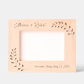 Corner Wreath Branch Couple Wedding 7x5 Geätzte Rahmen (Vorderseite)