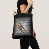 Cornet ~ 3-D Sheet Music Pillow ~ Grau/Schwarz ~ Tasche (Von Nahem)