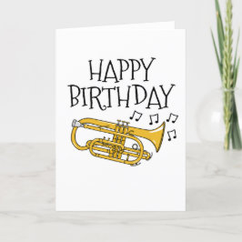 Cornet Birthday Card Cornetist Brass Musiker Dankeskarte