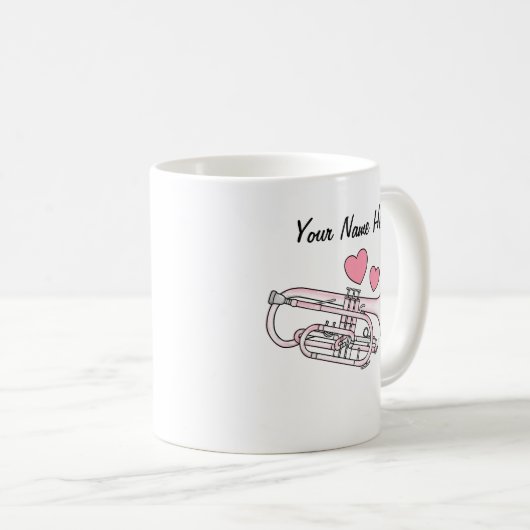 Cornet Custom Wedding Tasse Brass Musiker (VorderseiteRechts)