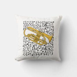 Cornet Musical Notes Cornetist Brass Musiker Kissen
