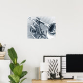 Cornet on Music Sheets Poster (Heimbüro)