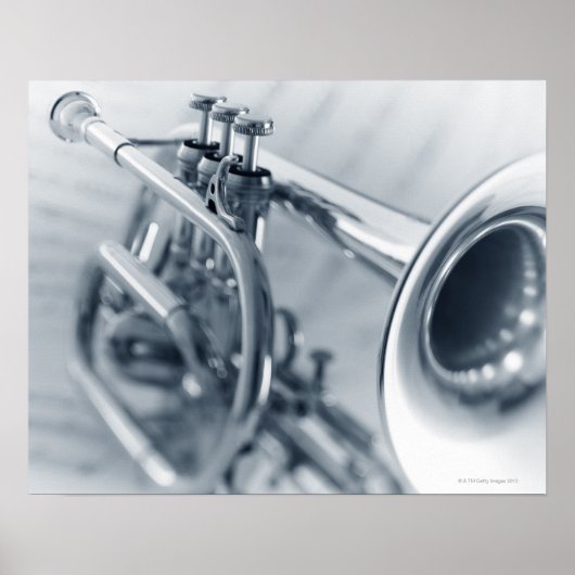 Cornet on Music Sheets Poster (Vorne)