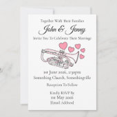 Cornet Wedding Einladung Brass Musiker (Vorderseite)