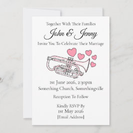 Cornet Wedding Einladung Brass Musiker