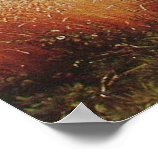 Cornfield mit Eichen | LandschaftsÖlmalerei Poster (Ecke)