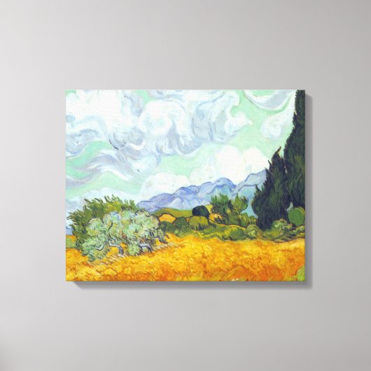 Cornfield mit Zypern von Vincent van Gogh Leinwanddruck (Vorderseite)
