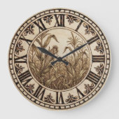 Cornfield Wall Clock Große Wanduhr (Vorderseite)