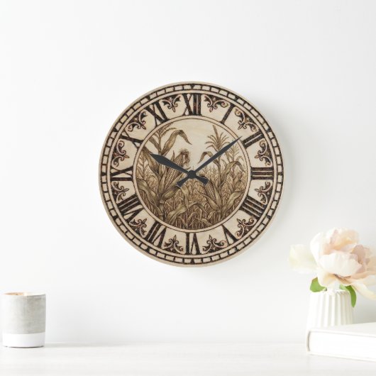 Cornfield Wall Clock Große Wanduhr (Zuhause)