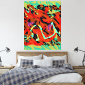 CoRNflicKt WavY GrAvy Leinwanddruck (Insitu (Schlafzimmer))