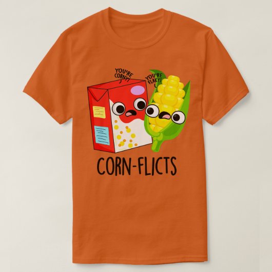 Cornflict Niedlich Cornflake Cornflake Pun T-Shirt (Design vorne)
