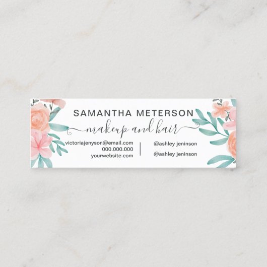 Cornfloralfarben-Trendsetter Mini Visitenkarte (Rückseite)