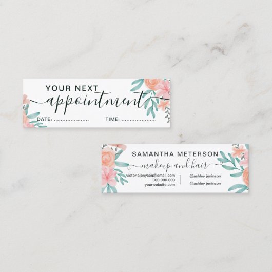 Cornfloralfarben-Trendsetter Mini Visitenkarte (Vorne/Hinten)