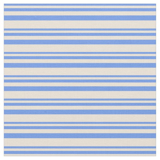 Cornflower Blau und Bisque Farbmuster Stoff (Nahaufnahme)