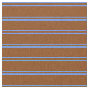 Cornflower Blau und Braun Farbmuster Stoff