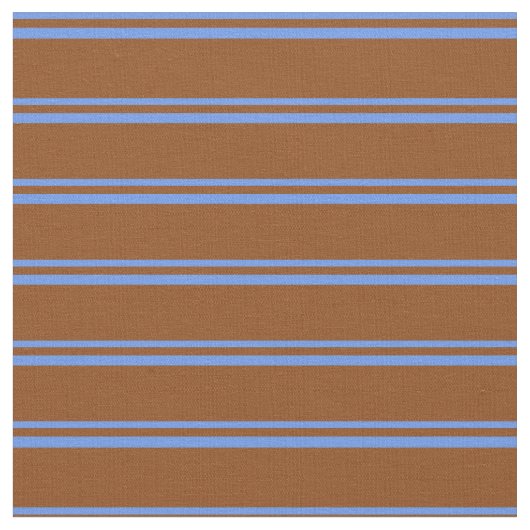 Cornflower Blau und Braun Farbmuster Stoff (Nahaufnahme)