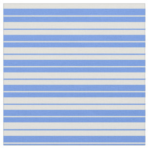Cornflower Blau und hellgelbe farbige Linien Stoff