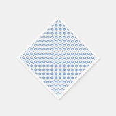 Cornflower Blau und Weiß: Geometriana Serviette (Ecke)