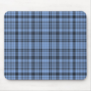 Cornflower blaues und graues kariertes Mousepad