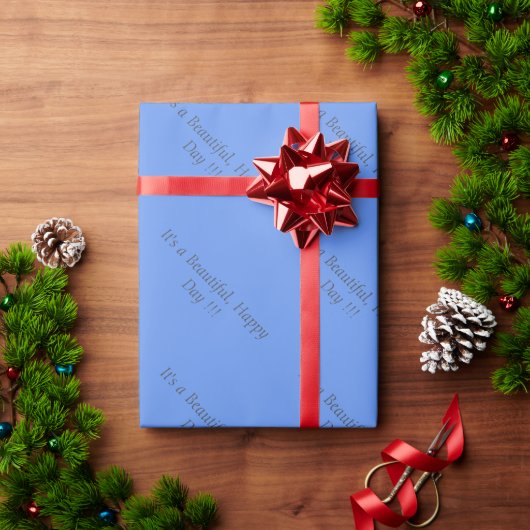 Cornflower Blue 6495ED - Benutzerdefinierte Meldun Geschenkpapier (Feiertagsgeschenk)