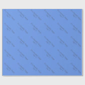 Cornflower Blue 6495ED - Benutzerdefinierte Meldun Geschenkpapier (Flach)