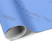 Cornflower Blue 6495ED - Benutzerdefinierte Meldun Geschenkpapier (Rolleneckpunkt)