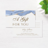 Cornflower Blue Agate Geschenkkarte (Schreibtisch)