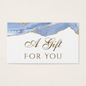 Cornflower Blue Agate Geschenkkarte (Vorderseite)