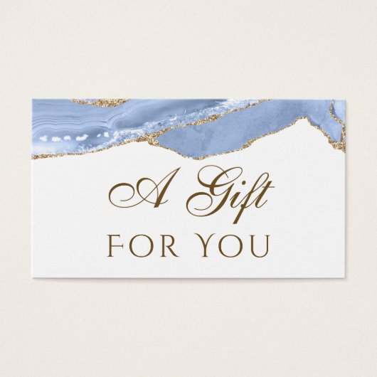 Cornflower Blue Agate Geschenkkarte (Vorderseite)