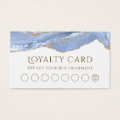 Cornflower Blue Agate Loyalty Card (Vorderseite)