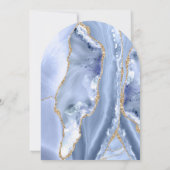 Cornflower Blue Agate Taufe Einladung (Rückseite)