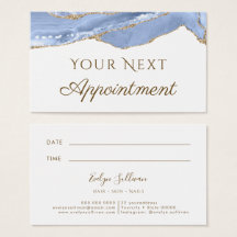 Cornflower Blue Agate Terminalkarte