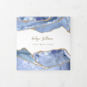 Cornflower Blue Agate Trifold Broschüre (Cover)