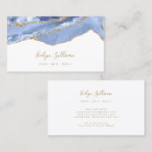 Cornflower Blue-Agate-Visitenkarte Visitenkarte (Vorne/Hinten)