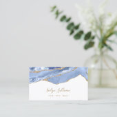 Cornflower Blue-Agate-Visitenkarte Visitenkarte (Stehend Vorderseite)