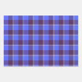 Cornflower Blue and Livid Brown Plaid Geschenkpapier Set (Vorderseite 2)