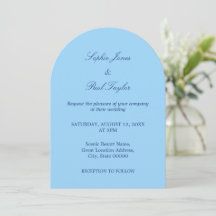 Cornflower Blue Arch Wedding Einladung