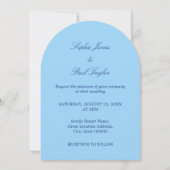 Cornflower Blue Arch Wedding Einladung (Vorderseite)