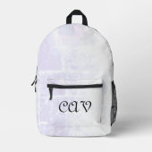 Cornflower Blue Bedruckter Rucksack (Vorderseite)