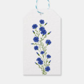 Cornflower Blue Botanical Wedding Geschenkanhänger (Rückseite)