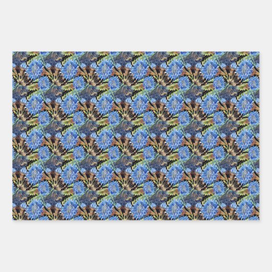 Cornflower Blue Bridal Wedding Geschenkpapier Set (Vorderseite)