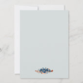 Cornflower Blue & Copper Wedding Einladung (Rückseite)