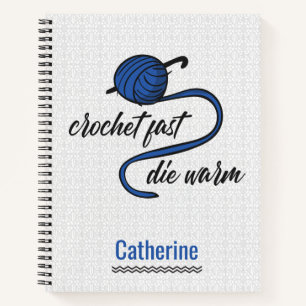 Cornflower Blue Crochet Fast, Die Warmes Notebook Notizblock