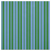 Cornflower Blue & Dark Green Colos Muster Stoff (Muster)