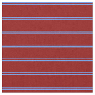 Cornflower Blue & Dark Red Colored Muster Stoff